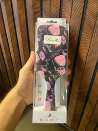 Rosella Fashion Paddle Brush - Healthy Hair Care Detangler (Printed Back)