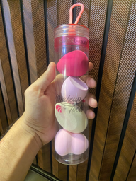 Sweet Beauty Assorted Cosmetic Sponges - Soft Blending Puffs in Travel Tube